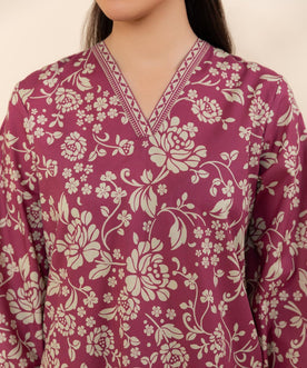 Sapphire Winter Collection – Printed 3-Piece Linen Suit