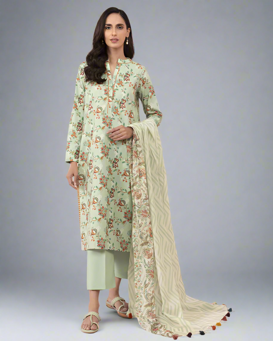 Original Sapphire Unstitched 3PC Lawn Suit – Premium Summer Collection 2025