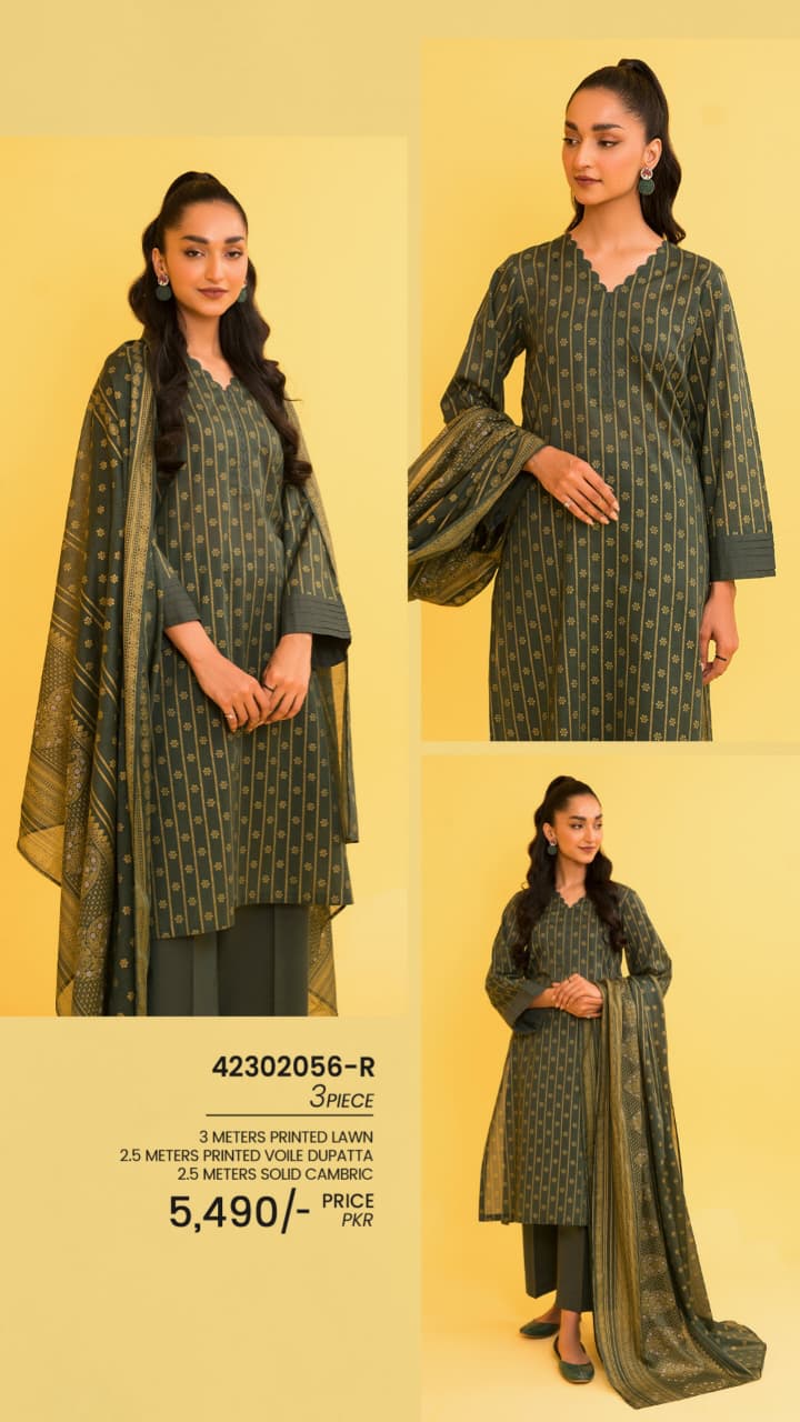 🌸 Original NISHAT 3pc Lawn Suit – Elegant Summer Style 🌸