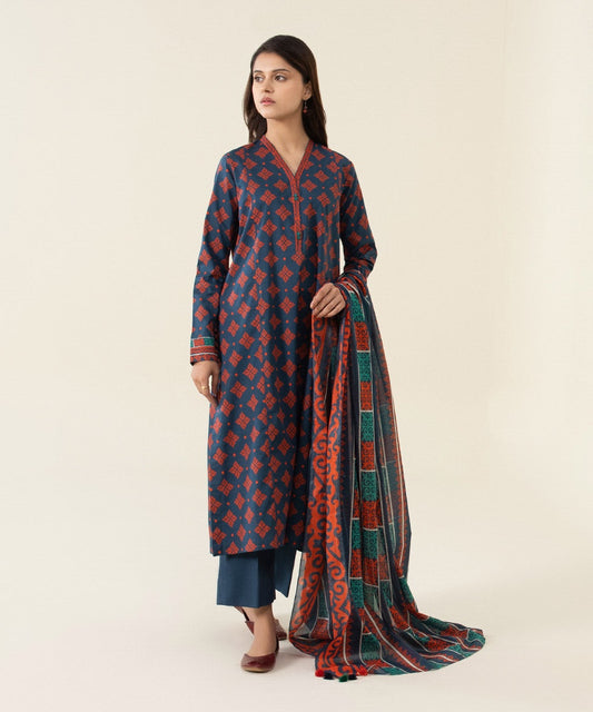 Original Sapphire Unstitched 3PC Lawn Suit – Premium Summer Collection 2025